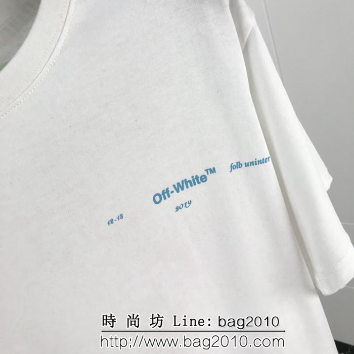 OFF-white19ss春夏新款 漸變色箭頭 精梳棉短袖 男女同款 ydi1453